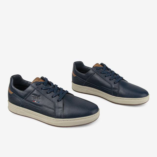 Zapatilla De Cuero Azul 1UIR001
