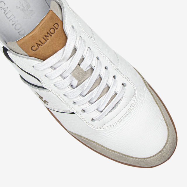 Zapatilla De Cuero Blanco 1UIS001