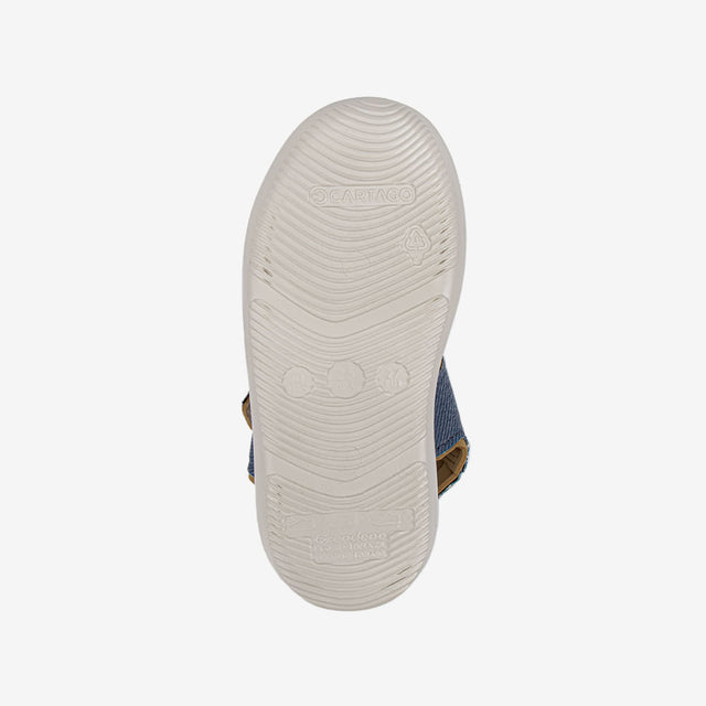 Sandalia Flats Azul/Camel 2GCI10