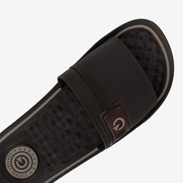 Sandalia Slider Marron/Beige 2GCI93