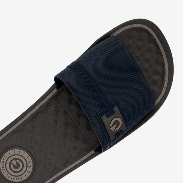 Sandalia Slider Marron/Azul 2GCI93