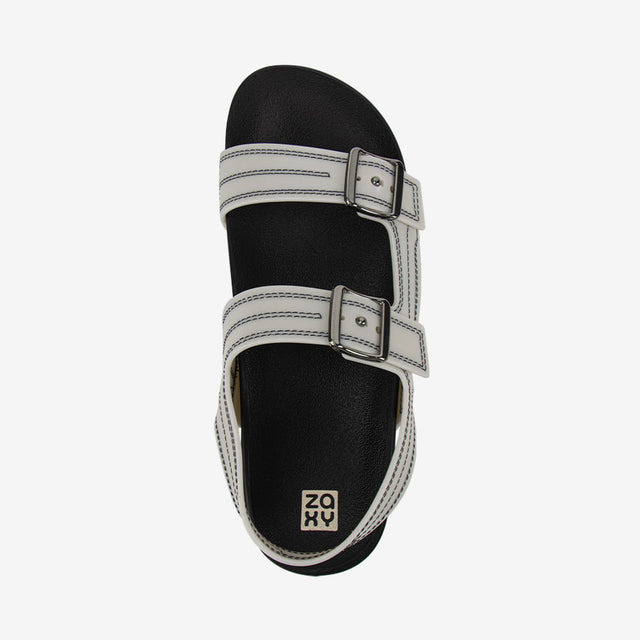 Sandalia Slider Hueso/Negro 2GZD19