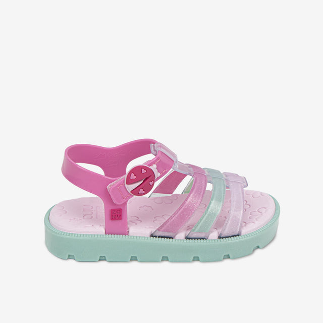 Sandalia Flats Rosa/Verde 2GZD61