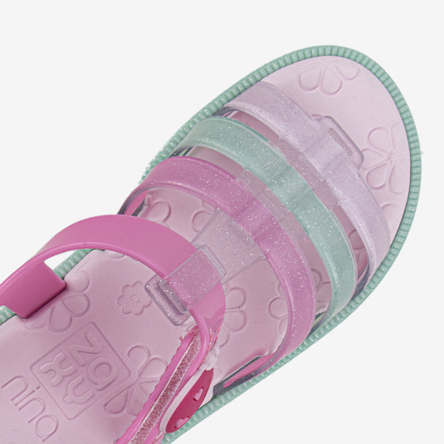 Sandalia Flats Rosa/Verde 2GZD61
