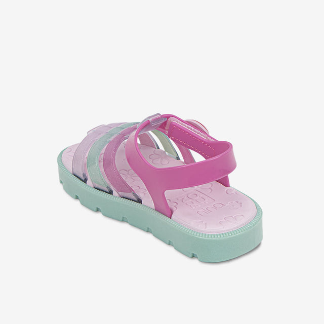 Sandalia Flats Rosa/Verde 2GZD61