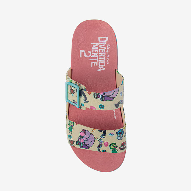 Sandalia Slider Intensamente Coral/Amarillo 2IOA88