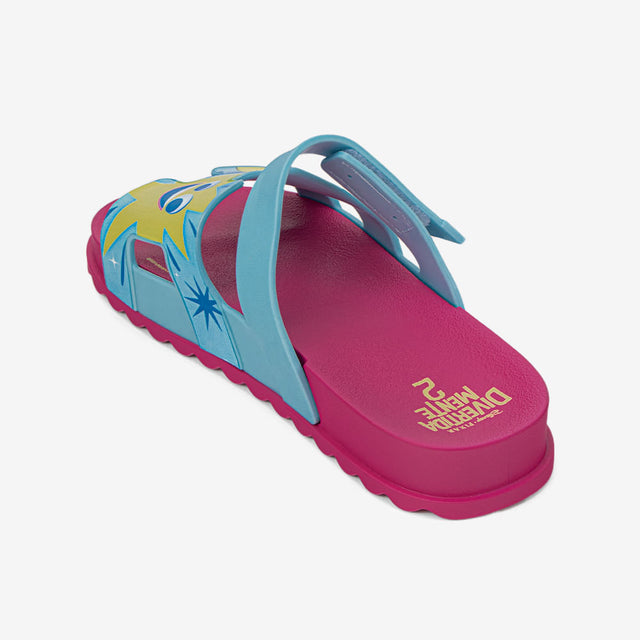 Sandalia Slider Intensamente Rosa/Celeste 2IOA96
