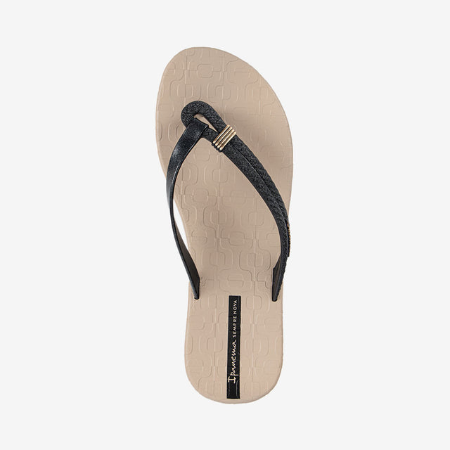 Sandalia Flip Flop Beige/Negro 2IPC39