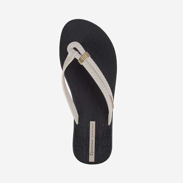 Sandalia Flip Flop Negro Hueso 2IPC39