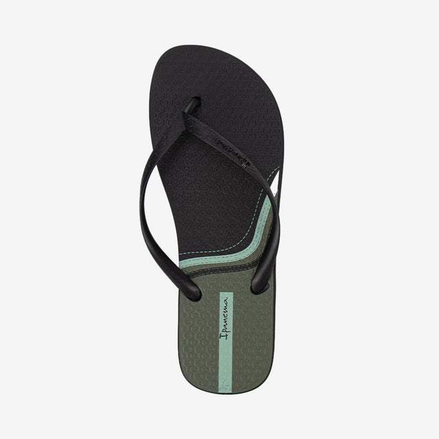Sandalia Flip Flop De Mujer Negro/Verde 2IPM21