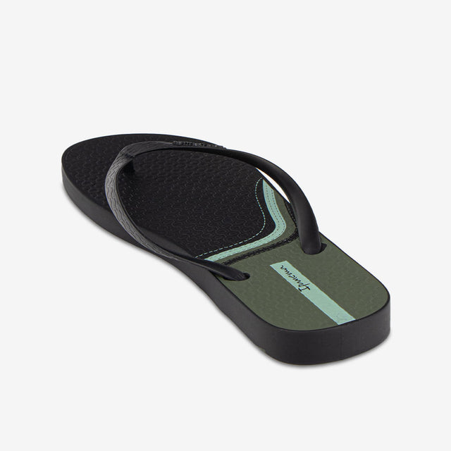 Sandalia Flip Flop De Mujer Negro/Verde 2IPM21