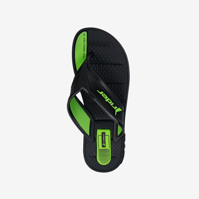 Sandalia Flip Flop Negro/Verde 2RDA33