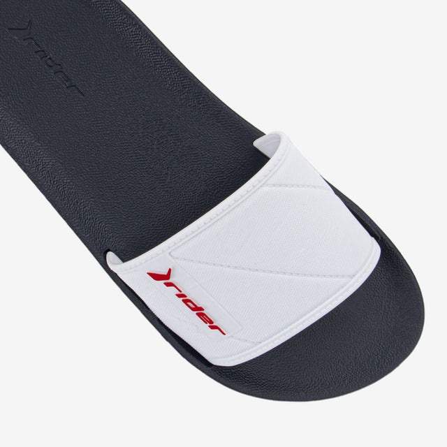 Sandalia Slider De Hombre Negro/Blanco 2RDG78