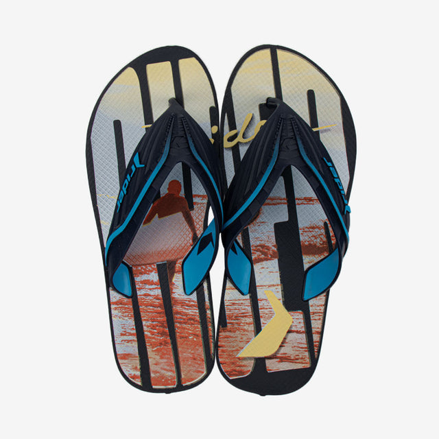 Sandalia Flip Flop De Hombre Azul/Amarillo 2RDJ72