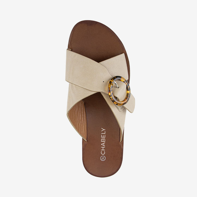 Sandalia Flat Beige 2YS545