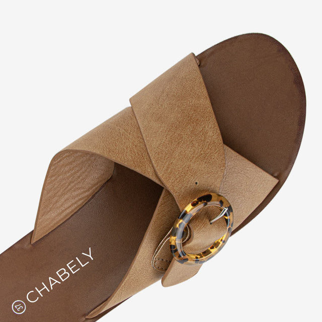 Sandalia Flat Camel 2YS545