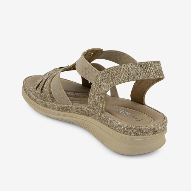 Sandalia De Mujer Beige 2YS515