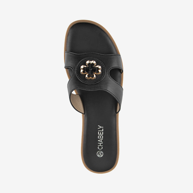 Sandalias Flats Negro 2YS522