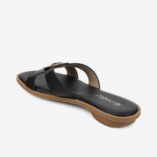 Sandalias Flats Negro 2YS522