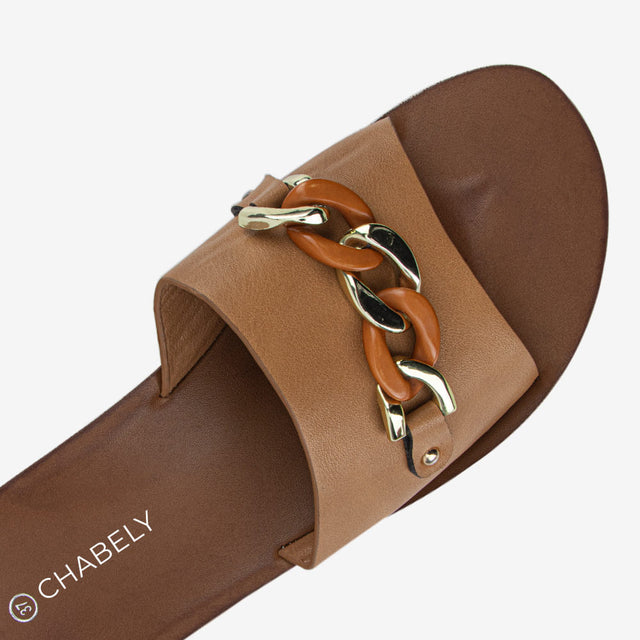 Sandalia Flat Camel 2YS544
