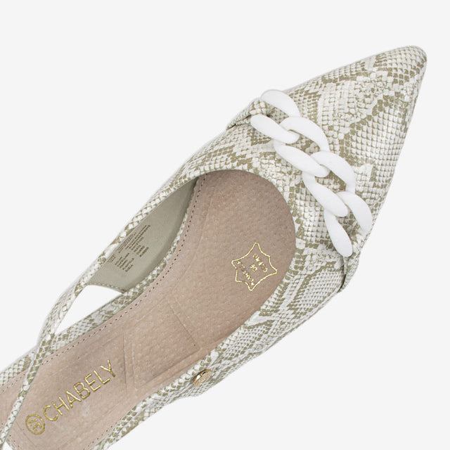 Zapatos Mujer Blanco/Serpiente 2YT118