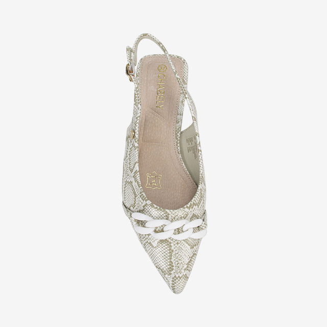 Zapatos Mujer Blanco/Serpiente 2YT118