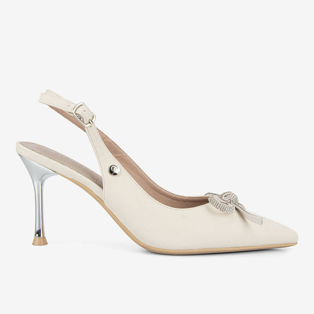Zapatos Dama Marfil Satinado 2YT122