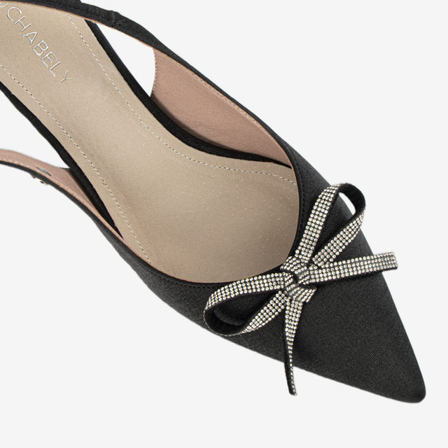 Zapatos Dama Negro Satinado 2YT122