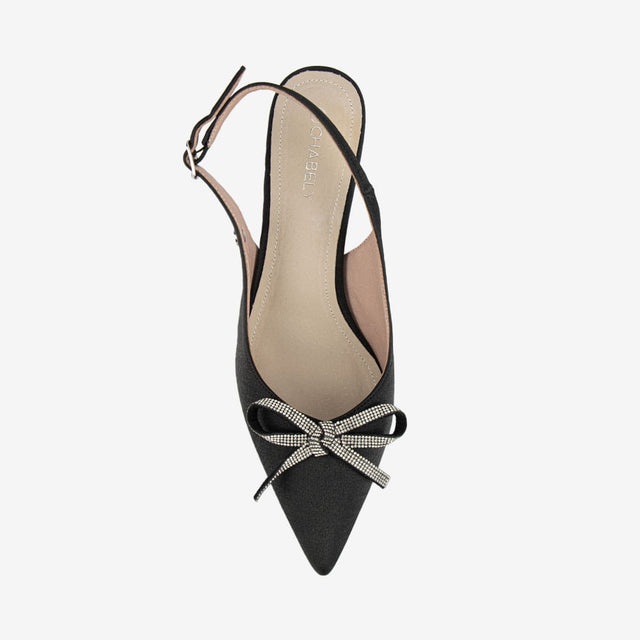 Zapatos Dama Negro Satinado 2YT122