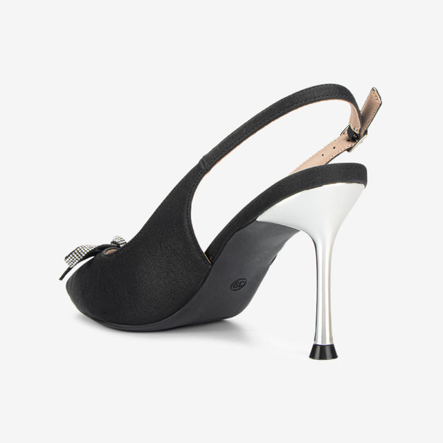 Zapatos Dama Negro Satinado 2YT122