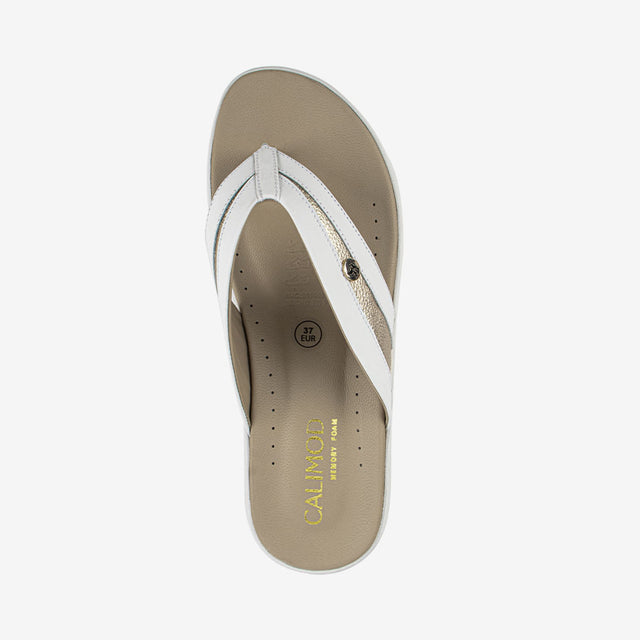 Sandalia Casual Con Plataforma Blanco 3CC2001