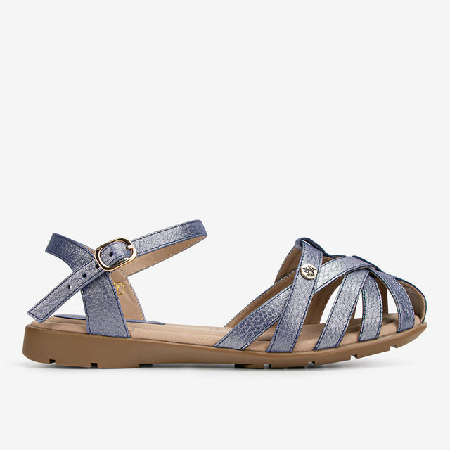 Sandalia Casual Azul Plata 3CUQ003
