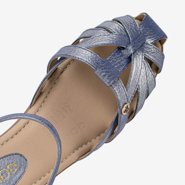 Sandalia Casual Azul Plata 3CUQ003
