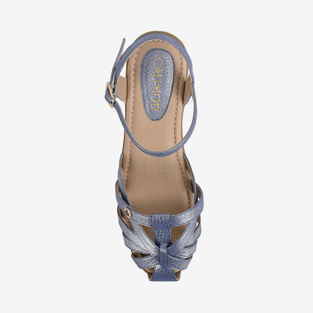 Sandalia Casual Azul Plata 3CUQ003