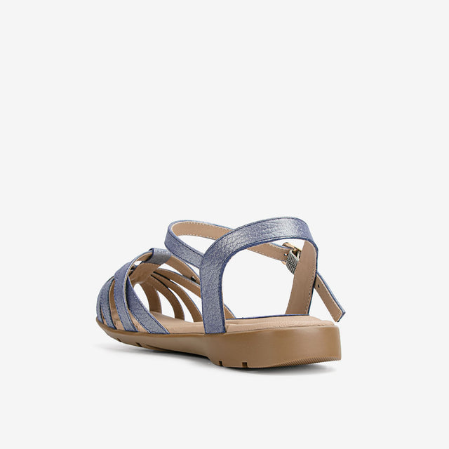 Sandalia Casual Azul Plata 3CUQ003