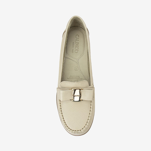 Mocasin Casual Marfil 5CN6001