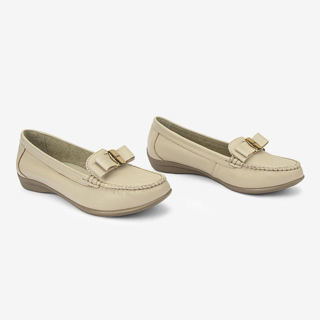 Mocasin Casual Marfil 5CN6001