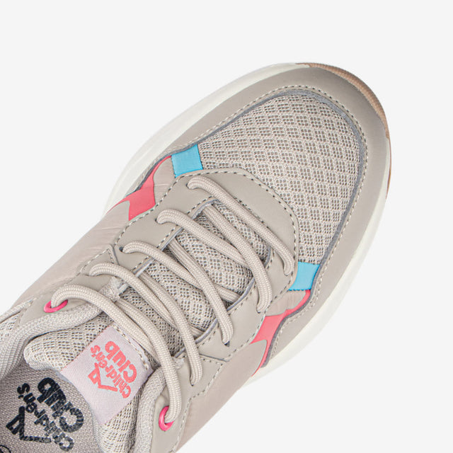 Zapatilla Casual Rosa/Beige 7CZ009