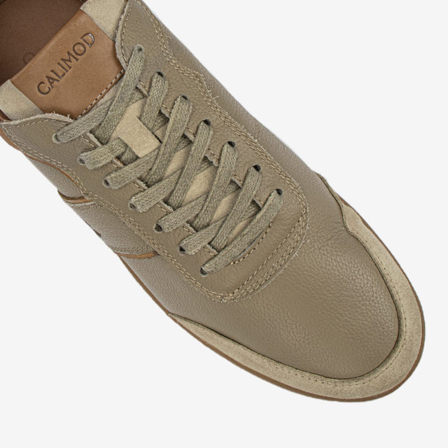 Zapatilla De Cuero Vison 1UIS001