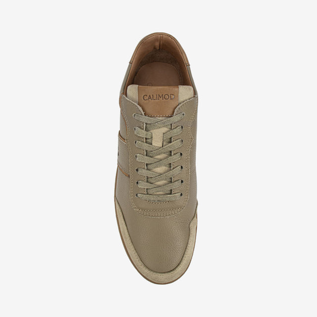 Zapatilla De Cuero Vison 1UIS001