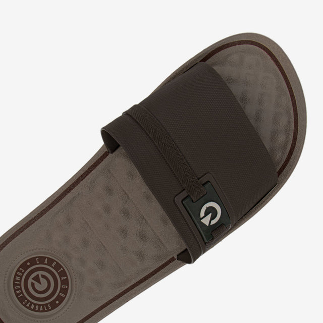 Sandalia Slider Beige/Marron 2GCI93