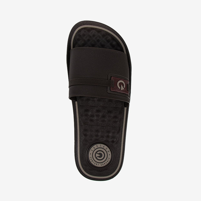 Sandalia Slider Marron/Beige 2GCI93