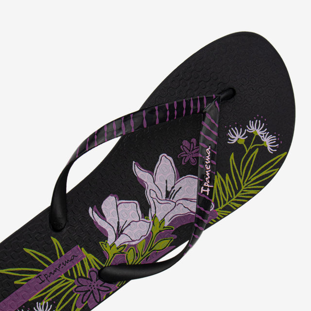 Sandalia Flip Flop De Mujer Negro/Verde 2IPK36