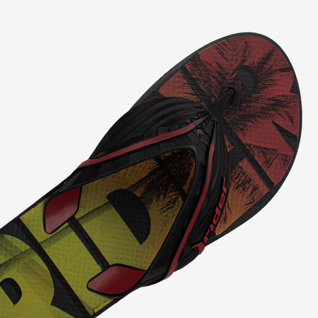 Sandalia Flip Flop De Hombre Gris/Rojo 2RDJ72