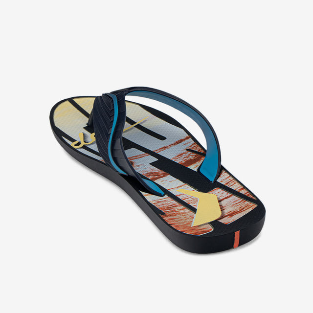 Sandalia Flip Flop De Hombre Azul/Amarillo 2RDJ72