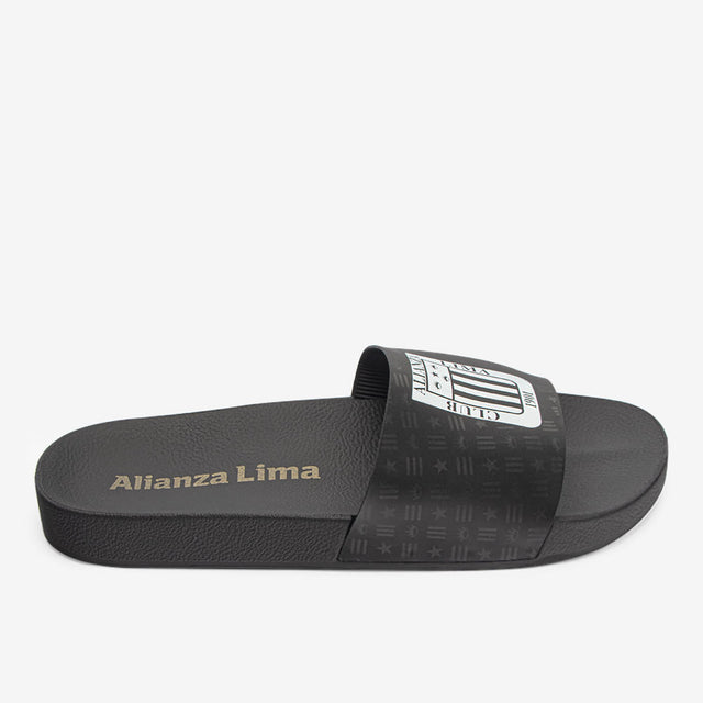 Sandalia Slide Alianza Lima Negro/Blanco 2RDL55