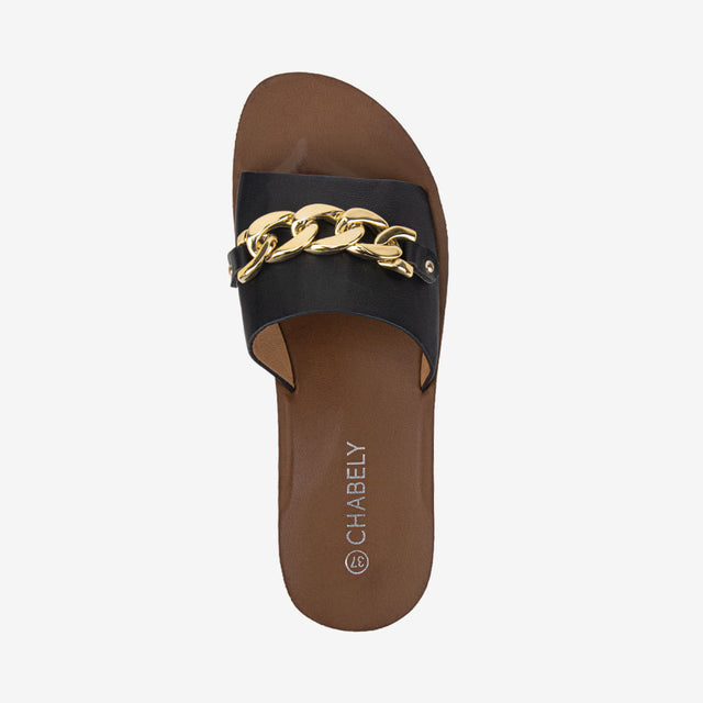 Sandalia Flat Negro 2YS544