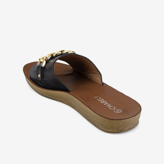 Sandalia Flat Negro 2YS544