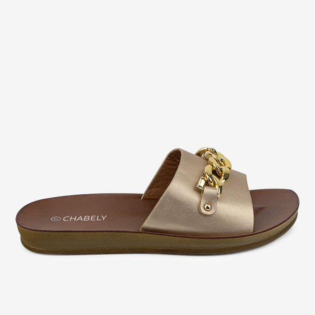 Sandalia Flat Oro 2YS544