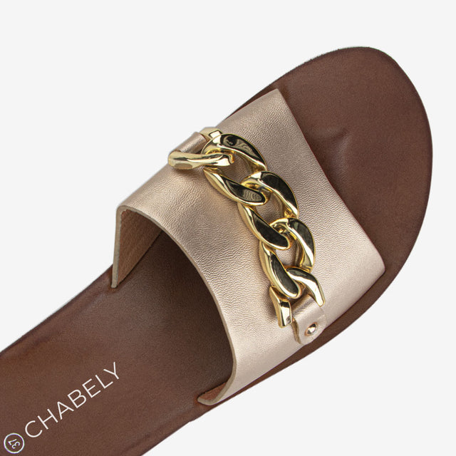 Sandalia Flat Oro 2YS544